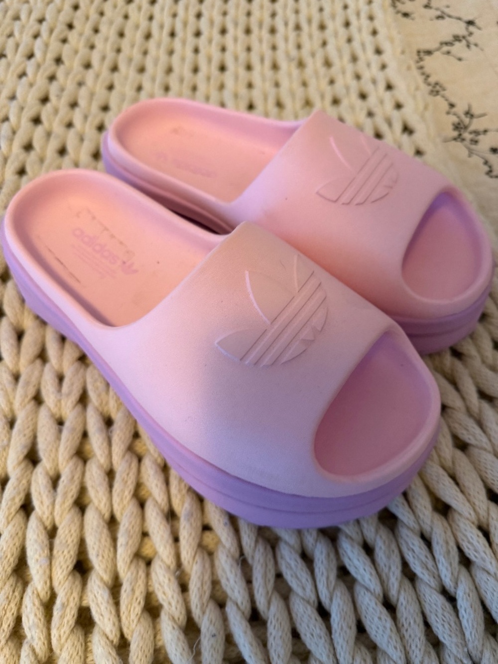 Adidas Pink/Purple Chuncky Slides